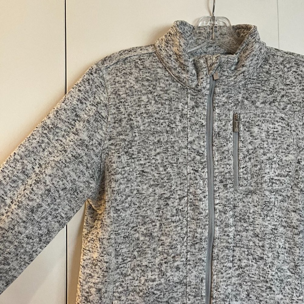 Heather grey fleece zip-up by Calvin Klein